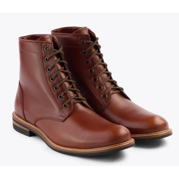 Nisolo All Weather Andres Men’s Brandy Leather Boots Size 11.5 - Picture 1 of 7